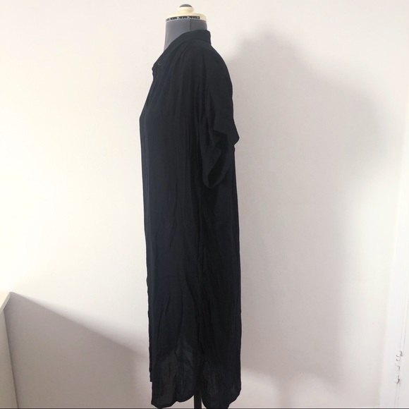 🎀 5/$25 H&M L.O.G.G. black vertical stripe modal shirt dress sz 0 - Picture 4 of 14